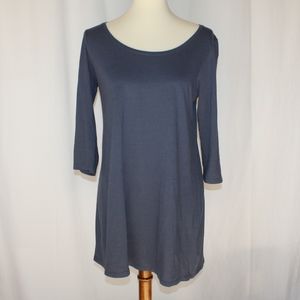 pure jill tunic blouse size small blue top pullove